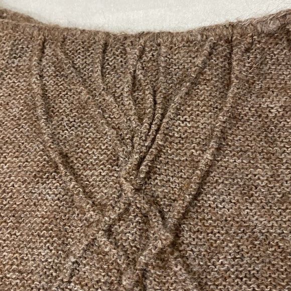 Free People Alpaca Blend Mink Scoop Neck Knit Sweater Pullover Size L - Picture 10 of 11